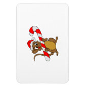 Maus mit einem Weihnachtskandinken Magnet (Vertikal)