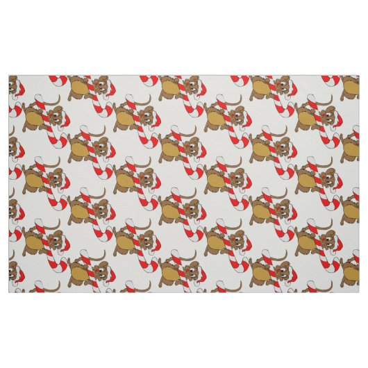 Maus mit einem Weihnachtskandinken Stoff (Fat Quarter (45,7 x 55,9 cm))