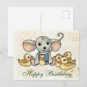 Maus mit Entchen Postkarte (Vorne/Hinten)
