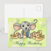 Maus mit Entchen Postkarte (Vorne/Hinten)