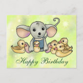 Maus mit Entchen Postkarte (Vorderseite)