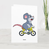 Maus mit Fahrrad Karte (Rückseite)