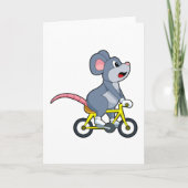 Maus mit Fahrrad Karte (Vorderseite)