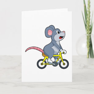 Maus mit Fahrrad Karte