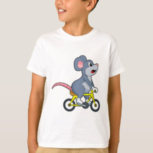 Maus mit Fahrrad T-Shirt
