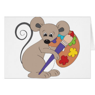 Maus mit Farbekünstler