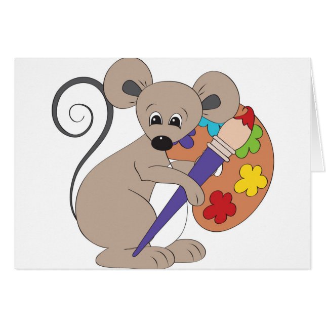 Maus mit Farbekünstler (Vorderseite (Horizontal))