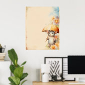 Maus mit gelbem Untergrund Poster (Heimbüro)