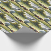 Maus mit Golfball Geschenkpapier (Ecke)