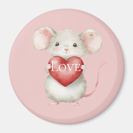 Maus mit Herz-Liebe Magnet