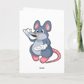 Maus mit Kaffee-Cup Karte (Rückseite)
