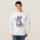 Maus mit Kaffee-Cup T-Shirt (Vorne ganz)