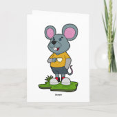 Maus mit Kaffeetasse Karte (Rückseite)