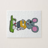 Maus mit Kaffeetasse Puzzle (Horizontal)