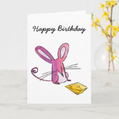 Maus mit Käse Geburtstagkarte Karte (Gelbe Blume)