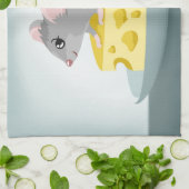 Maus mit Käse Geschirrtuch (Gefaltet)