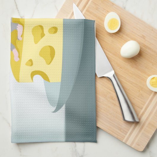 Maus mit Käse Geschirrtuch (Viertel Falte)