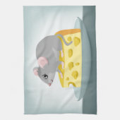 Maus mit Käse Geschirrtuch (Vertikal)