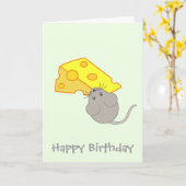 Maus mit Käse Karte (Gelbe Blume)