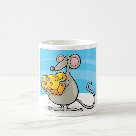 Maus mit Käse-Tasse Kaffeetasse (Mittel)