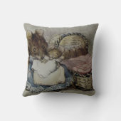 Maus mit Kind, Shabby Chic Kinderzimmer/Kinder Kissen (Rückseite)