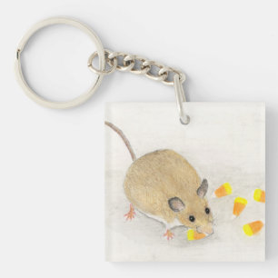 Maus mit Kürbiskernen Schlüsselanhänger
