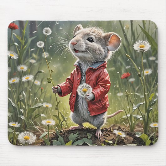 Maus mit Lüster Mousepad (Vorne)