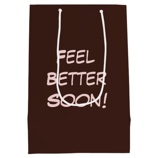 Maus mit rosa Robe und Slippers Mittlere Geschenktüte (Rückseite)