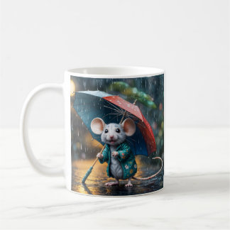 Maus mit Schirm Postcard Kaffeetasse