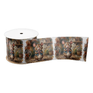 Maus mit schockiertem Gesichtsausdruck Satinband