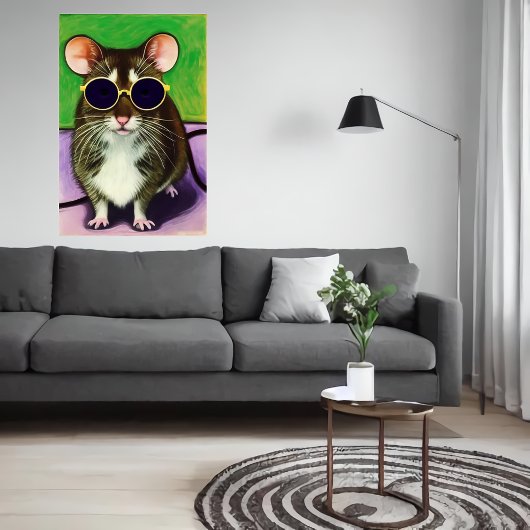 Maus mit Sonnenbrille | AI Art Poster