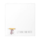 Maus mit Stift Editor Notizblock (Vorderseite)