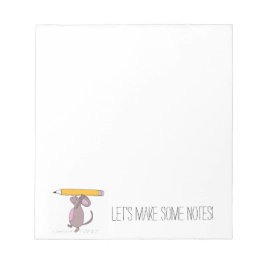 Maus mit Stift Editor Notizblock