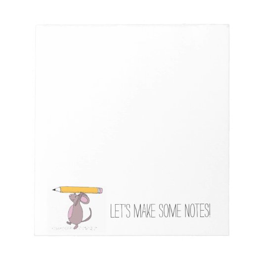 Maus mit Stift Editor Notizblock (Vorderseite)