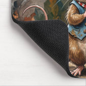 Maus mit überraschter Miene Mousepad (Ecke)