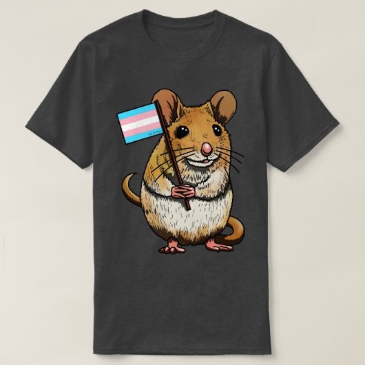 Maus mit Verkehrsflagge T-Shirt (Design vorne)