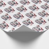 Maus mit Weihnachtscreme Geschenkpapier (Ecke)