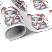 Maus mit Weihnachtscreme Geschenkpapier (Rolleneckpunkt)