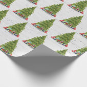 Maus mit Weihnachtsschmuck Geschenkpapier (Ecke)