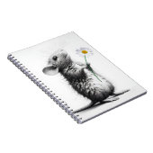 Maus mit weißer Daisy Notizblock (Rechte Seite)