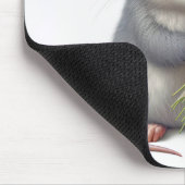 Maus mit Wildblume Bouquet Mousepad (Ecke)