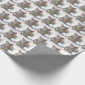 Maus mit Wilflower Bouquet Geschenkpapier (Ecke)