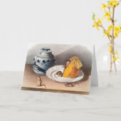 Maus (Mus-musculus) Illustration Karte (Gelbe Blume)