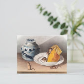 Maus (Mus-musculus) Illustration Postkarte (Stehend Vorderseite)