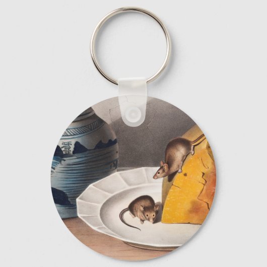 Maus (Mus-musculus) Illustration Schlüsselanhänger (Vorderseite)