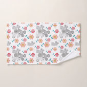 Maus Mutter, Babys, Blume Muster Muttertag Badhandtuch Set (Handtuch)