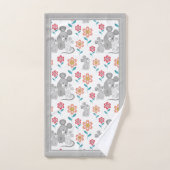 Maus Mutter, Babys graue Grenze Muttertag Badhandtuch Set (Handtuch)