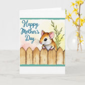 Maus Muttertagskarte Karte (Gelbe Blume)