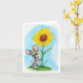 Maus 'n' Blume Karte (Gelbe Blume)