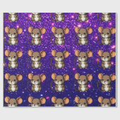 Maus Niedlich charmant Themed-Geschenkwrake Geschenkpapier (Flach)